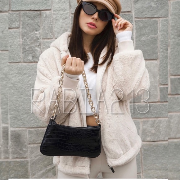 Zara Chain Strap Animal Embossed Bag - Picture 7 of 7